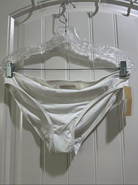 Michael Kors White Bikini Bottom, Size L NWT
